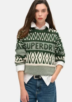 Branded Pattern Crew Jumper