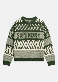 Branded Pattern Crew Jumper