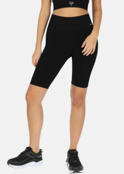 High Waist Rib Seamless Short Tights