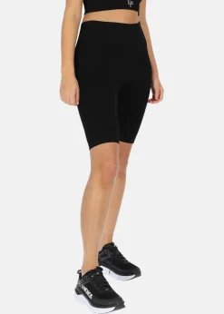 High Waist Rib Seamless Short Tights