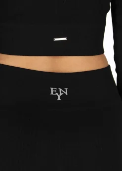 High Waist Rib Seamless Tights