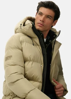 HOODED 5 BAFFLE SPORTS PUFFER