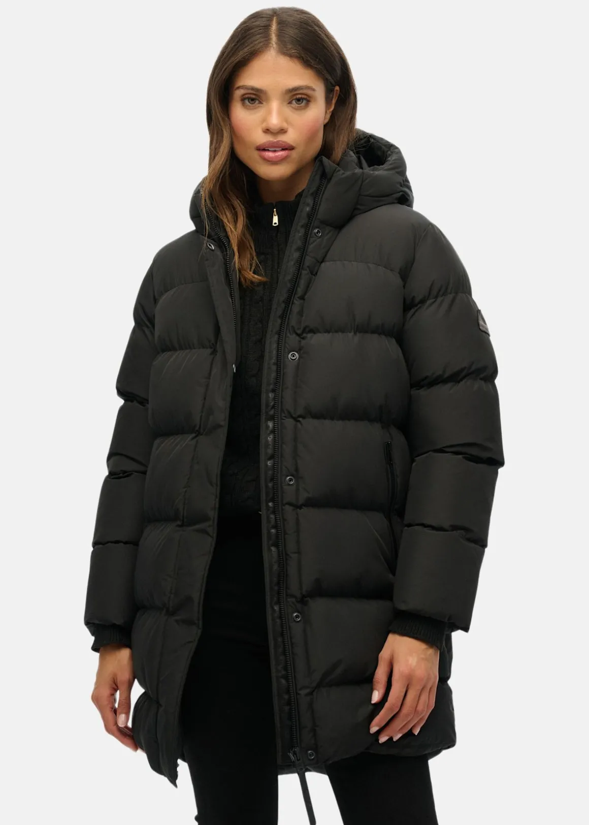 HOODED SPORTS PUFFER MID JKT