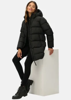 HOODED SPORTS PUFFER MID JKT