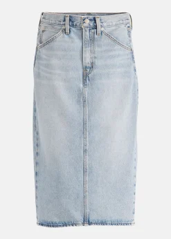 HR BACK SLIT SKIRT RIVETING CL