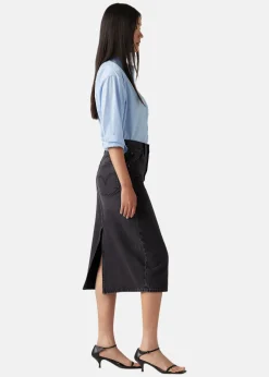 HR BACK SLIT SKIRT RIVETING CL