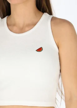 Ibiza Terry Crop Singlet W