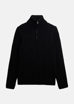 JACOB CABLE KNIT HALF ZIP