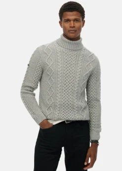 JACOB CABLE ROLL NECK JUMPER
