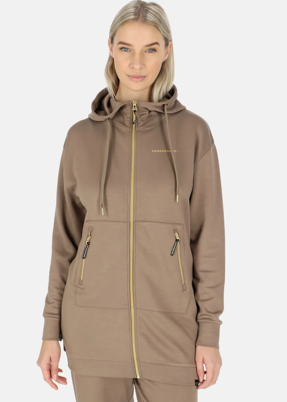 Lounge Long Zip Hood W