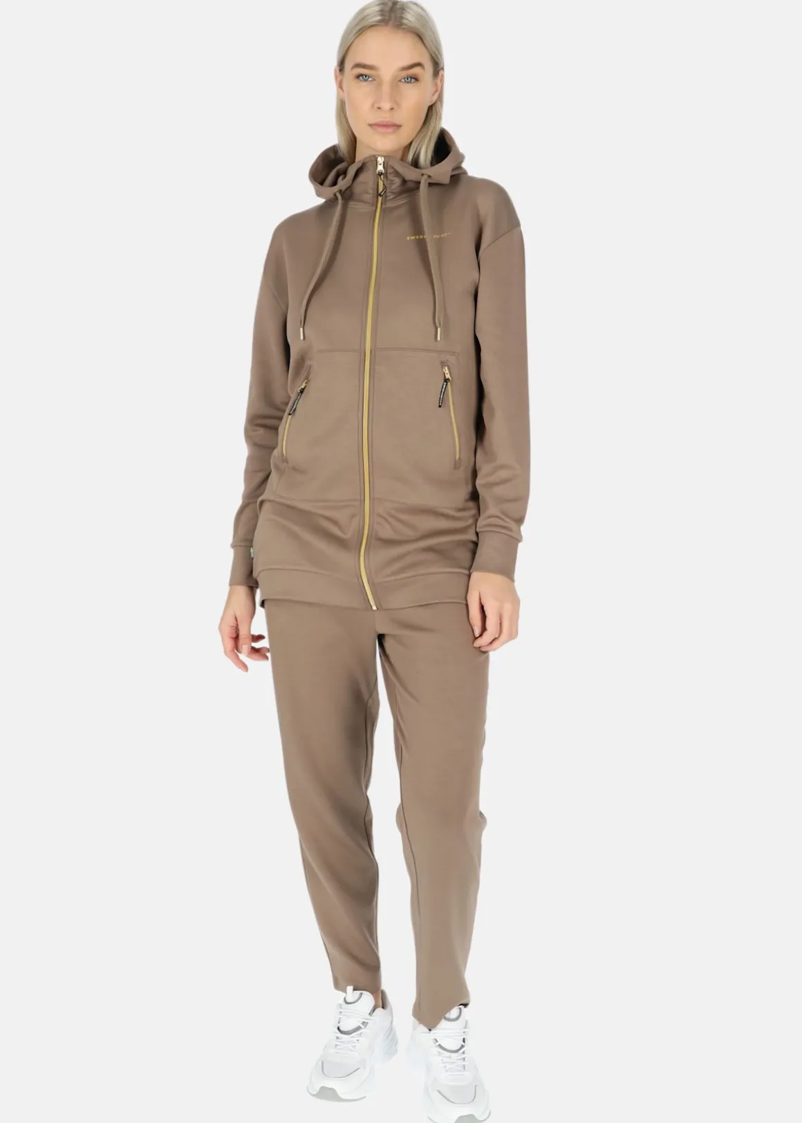 Lounge Long Zip Hood W