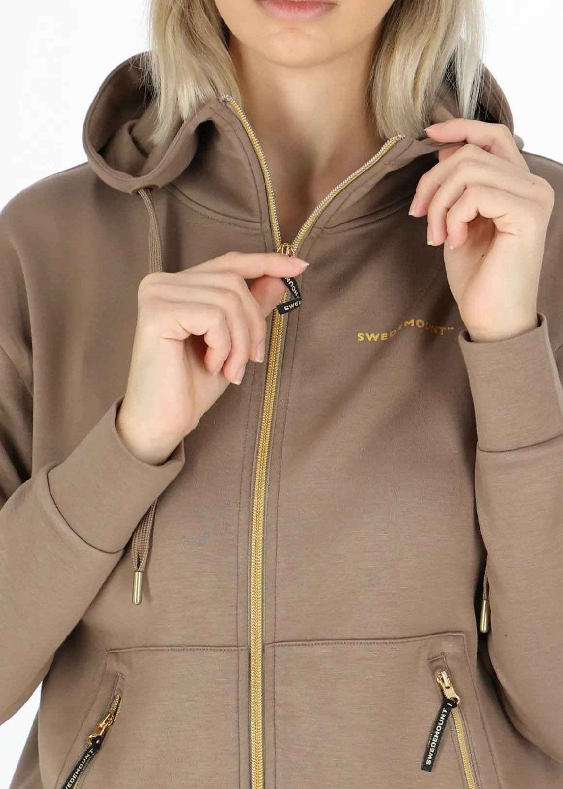 Lounge Long Zip Hood W