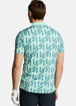 LS Monogram Printed Polo Shirt