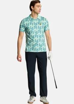 LS Monogram Printed Polo Shirt