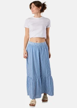 Marina Seersucker Long Skirt W