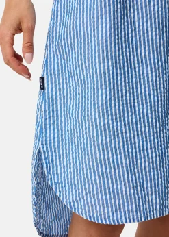 Marina Seersucker Oversized Shirt W