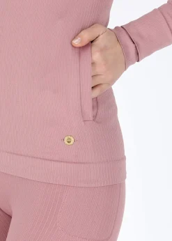 Ribbed Seamless Fullzip Hood W