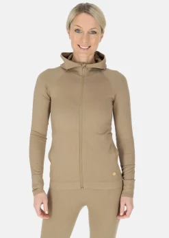 Ribbed Seamless Fullzip Hood W