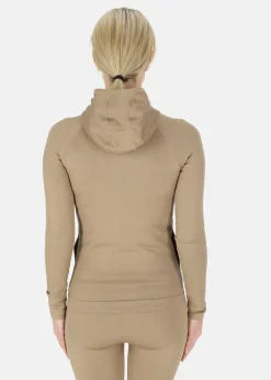 Ribbed Seamless Fullzip Hood W