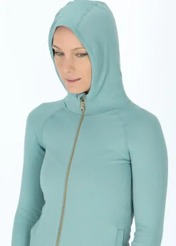 Ribbed Seamless Fullzip Hood W