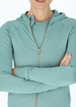 Ribbed Seamless Fullzip Hood W