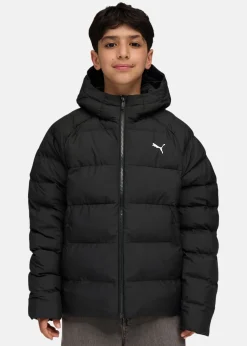 Synthetic Hooded Puffer Jacket